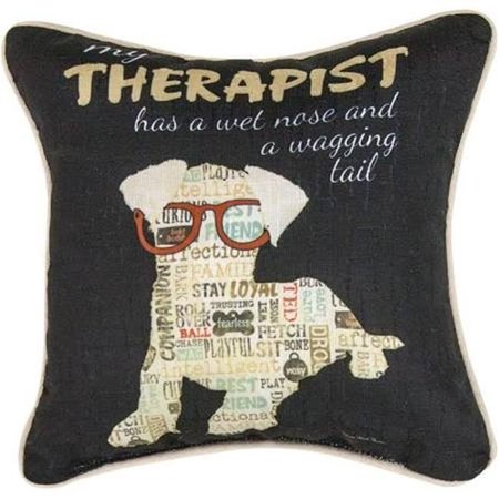 MANUAL WOODWORKERS & WEAVERS Manual Woodworkers & Weavers SDPTWN 12 in. My Therapist has a Wet Nose Decorative Pillow SDPTWN